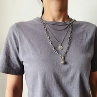 Harajuku Style Street Hip-hop Multi-layer Unisex Trend Personality Necklace Creative Simple Necklace Wholesale Nihaojewelry main image 2