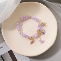 Summer Sweet Mori Style Daisy Flowers Birds Popcorn Crystal Bracelet Ladies Girls Gift Single Circle Bracelet Jewelry main image 5