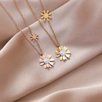 Small Daisy Titanium Steel Necklace  Nihaojewelry Wholesale Clavicle Chain Cold Wind Niche Jewelry Simple Temperament Necklace main image 1