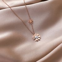 Small Daisy Titanium Steel Necklace  Nihaojewelry Wholesale Clavicle Chain Cold Wind Niche Jewelry Simple Temperament Necklace main image 6