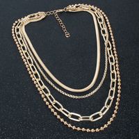 Fashion Metal Necklace Wholesale Nihaojewelry Multi-layer Chain Clavicle Chain Necklace Women sku image 1