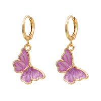 Fashion Butterfly Earrings Korean Temperament Elegant Butterfly Fresh Simple Earrings Wholesale sku image 6