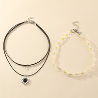 Fashion Jewelry Niche Personality Choker Necklace Small Daisy Sun Flower Necklace Wholesale Nihaojewelry sku image 1