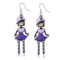 Fashion Little Girl Earrings Wholesale Cartoon Character Earrings 3d Oil Drop Creative Earrings Women's Earrings sku image 4