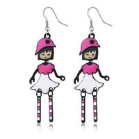 Fashion Little Girl Earrings Wholesale Cartoon Character Earrings 3d Oil Drop Creative Earrings Women's Earrings sku image 5