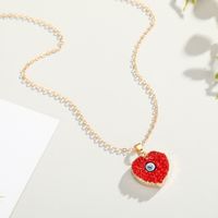 New Color Eye Pendant Necklace Nihaojewelry Wholesale Imitation Natural Stone Love Resin Necklace Yiwu sku image 3