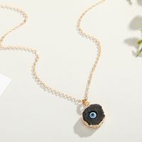 New Color Eye Pendant Necklace Nihaojewelry Wholesale Imitation Natural Stone Love Resin Necklace Yiwu sku image 2