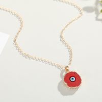 New Color Eye Pendant Necklace Nihaojewelry Wholesale Imitation Natural Stone Love Resin Necklace Yiwu sku image 4