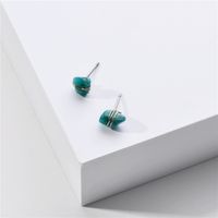 Fashion Big Jewelry Natural Stone Winding Copper Wire Small Stone Mini Earrings Wholesale Nihaojewelry sku image 1
