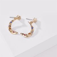 Fashion Earrings Jewelry Alloy Geometric Moon Heart-shaped Earrings Wholesale Nihaojewelry sku image 1