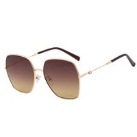 New Fashion Metal Sunglasses With Diamond Sunglasses Big Frame Glasses Frame Sun Mirror  Wholesale Nihaojewelry main image 5