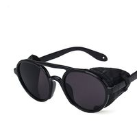 Double Beam Steampunk Sunglasses New Fashion Retro Frog Retro Personality Windproof Sunglasses main image 5