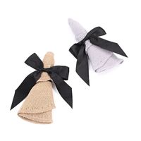 New Knitted Empty Top Hat Summer Shade Bow Big Brim Hat Shade Straw Hat Personality Wild Wholesale Nihaojewelry main image 3