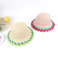 Summer Children's Straw Hat Female Baby Hat Sunscreen Sun Hat Beach Big Eaves Straw Sun Hat Kids Outdoor main image 3