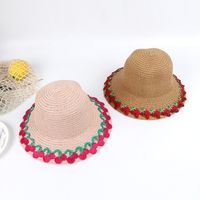 Summer Children's Straw Hat Female Baby Hat Sunscreen Sun Hat Beach Big Eaves Straw Sun Hat Kids Outdoor main image 4
