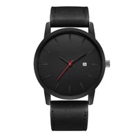 Simple Big Watch Men&#39;s Fashion Matte Belt Quartz Watch Men&#39;s Single Calendar Sports Watch main image 1