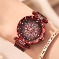 Los Diamantes De Moda Vienen A Trabajar Reloj De Pulsera De Cuarzo Reloj De Cielo Estrellado Reloj Femenino Imán De Magnetita Reloj De Correa De Malla De Milán Mujer sku image 1