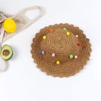 Sombrero De Paja Sombrero De Verano Femenino Sombrero De Playa Protección Solar Pequeña Versión Coreana Fresca De La Cara Viaje Sombrero De Sol Salvaje Sombrero De Sol sku image 1