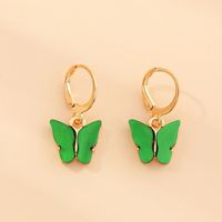 Jewelry Fashion Pop Color Acrylic Butterfly Earrings Butterfly Earrings Women sku image 4