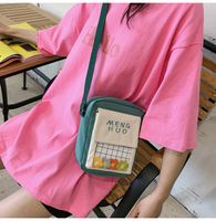 Cute Small Bag  New  Fashion  Literary Canvas Messenger Bag Campus Sweet  Shoulder Bag Wholesale main image 3