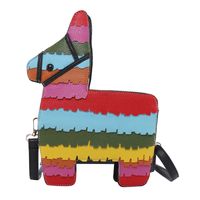 Hot Selling Fashion New Creative Hit Color Cute Cartoon Rainbow Color Stitching Pu Pony Crossbody Bag Shoulder Bag Nihaojewelry Wholesale main image 3