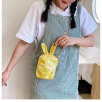 Korean  New Trendy  Cute Cartoon Laser Colorful Girl Cute Funny Rabbit Ears Pu Chain Small Shoulder Bag Mobile Phone Bag Nihaojewelry Wholesale sku image 2