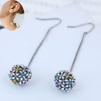 Boutique Korean Fashion Sweet And Simple Flower Buds Hair Ball Personalized Earrings Wholesale Nihaojewelry sku image 1
