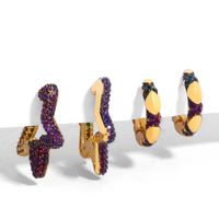 Fashion Niche Earrings Personality Star Earrings Girls Color Zircon Earrings Set Wholesale Nihaojewelry main image 2