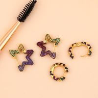 Fashion Niche Earrings Personality Star Earrings Girls Color Zircon Earrings Set Wholesale Nihaojewelry main image 5