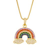 Fashion Necklace New Accessories White Cloud Rainbow Pendant Necklace Simple Wholesale Nihaojewelry main image 3