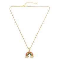 Fashion Necklace New Accessories White Cloud Rainbow Pendant Necklace Simple Wholesale Nihaojewelry main image 5