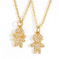 Fashion Cartoon Character 18k Gold Plated Necklace In Bulk main image 6