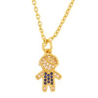 Fashion Cartoon Character 18k Gold Plated Necklace In Bulk main image 5