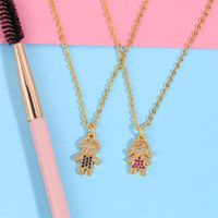Fashion Cartoon Character 18k Gold Plated Necklace In Bulk main image 3