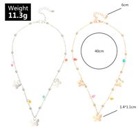 Fashion Jewelry Wild Cute Color Rice Beads Pendant Fashion Metal Small Butterfly Necklace Wholesale Nihaojewelry main image 6