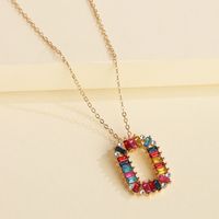 Fashion Style Accessories Ornaments Diamond Geometric Square Pendant  Necklace Short Sweater Chain Wholesale Nihaojewelry main image 1