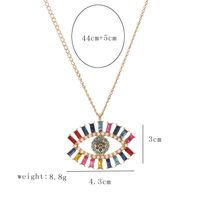 Fashion Style Accessories Micro-diamond Demon Eye Pendant Necklace Short Sweater Chain Wholesale Nihaojewelry main image 5