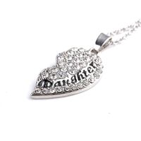 Explosion Of Money Chain Fashion Motherdaughter Mother's Day Gift Love Stitching Pendant Necklace Wholesale Nihaojewelry main image 6
