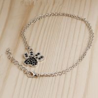Explosion Necklace Fashion Cute Personality Pet Dog Claw Diamond Pendant Necklace Clavicle Chain Accessories Wholesale Nihaojewelry main image 5