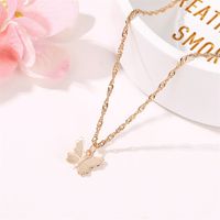 New Necklace Simple Small Butterfly Temperament Clavicle Chain Female Personality Wild Necklace Neck Chain Clavicle Chain Wholesale Nihaojewelry main image 5