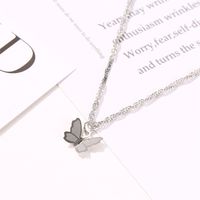 New Necklace Simple Small Butterfly Temperament Clavicle Chain Female Personality Wild Necklace Neck Chain Clavicle Chain Wholesale Nihaojewelry main image 6