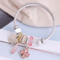 Fashion Metal Wild Pan Dl Simple And Wild Shine Four-leaf Clover Pendant Multi-element Accessories Personalized Bracelet Wholesale Nihaojewelry sku image 4