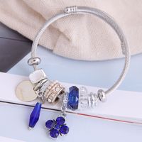 Fashion Metal Wild Pan Dl Simple And Wild Shine Four-leaf Clover Pendant Multi-element Accessories Personalized Bracelet Wholesale Nihaojewelry sku image 1
