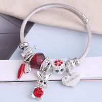 Fashion Metal Wild Pan Dl Simple And Wild Shine Bunny Pendant Multi-element Accessories Personalized Bracelet Wholesale Nihaojewelry main image 3