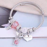 Fashion Metal Wild Pan Dl Simple And Wild Shine Bunny Pendant Multi-element Accessories Personalized Bracelet Wholesale Nihaojewelry sku image 4