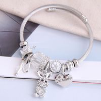 Fashion Metal Wild Pan Dl Simple And Wild Shine Bunny Pendant Multi-element Accessories Personalized Bracelet Wholesale Nihaojewelry sku image 3