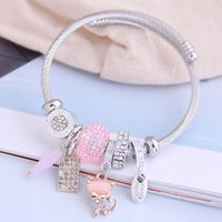 Fashion Metal Wild Pan Dl Simple And Wild Shine Cat Pendant Multi-element Accessories Personalized Bracelet Wholesale Nihaojewelry main image 1