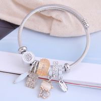 Fashion Metal Wild Pan Dl Simple And Wild Shine Cat Pendant Multi-element Accessories Personalized Bracelet Wholesale Nihaojewelry main image 6