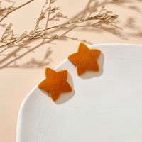 Simple And Playful Style Spring And Summer Sweet Japanese Cute Retro Hong Kong Style Five-pointed Star Earrings Wholesale Nihaojewelry main image 3