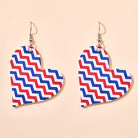 New Earrings Korean Fashion Simple Wind White Blue Red Three-color Love Flower Earrings Personality Geometric Earrings Wholesale Nihaojewelry main image 3